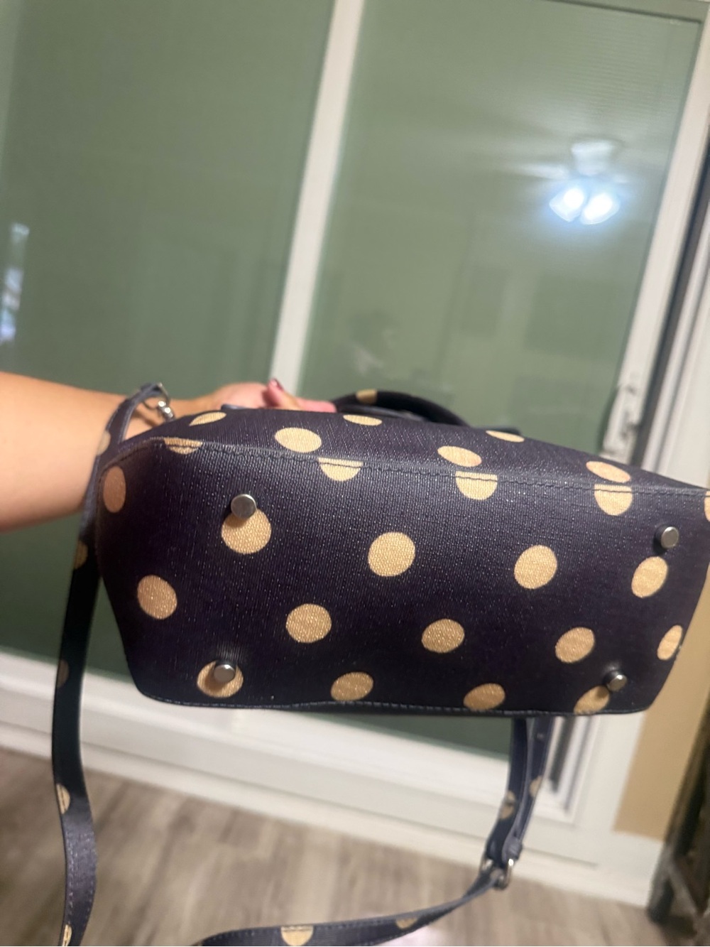 Cath Kidston Navy Polka Dot Mini Tote with Wrist Pouch - Picture 6 of 6